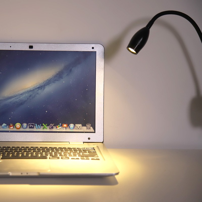 Black Durable Adjustable Bedside LED Light Lamp for Hotel Bedroom