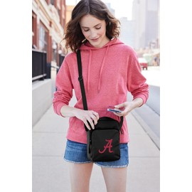 Alabama Travel Bag University of Alabama Crossbody Sling Pack for Sports Workout Running Festival Waist Pack Black (Alabama on Black)