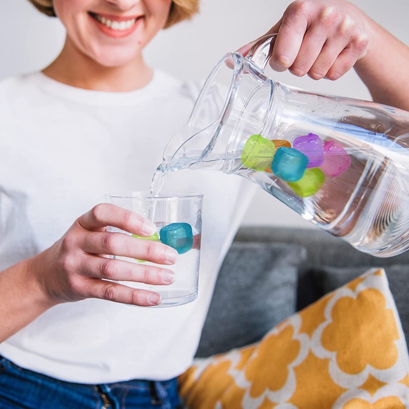 20 Reusable Ice Cubes Plastic Water Filled Freezer Block Cold