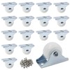 Cionyce 20 Pcs 1" Caster Wheels Rigid Non Swivel Fixed
