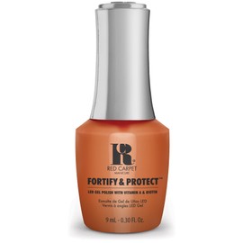 Red Carpet Manicure Fortify & Protect Pumpkin Crème Gel Polish for Strong, Healthy Nails - Infused with Vitamin A & Biotin - (Ahead Of The Game) Led Nail Gel Color, 0.3 Fl Oz