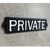 Private Sign Cast Iron Plaque With Screws 21cm Traditional Rustic