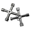 Meter Box Key Gas Key, 2-Piece 4-Way Multi-Functional Utilities Key