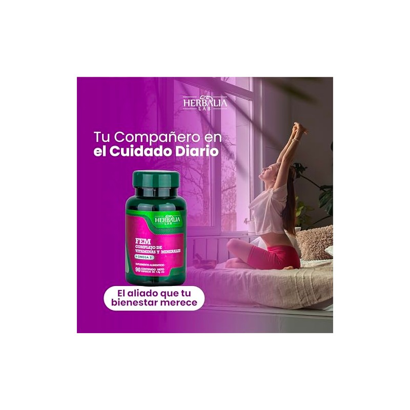 Multivitamínico Mujer Omega Ácido Folico Calcio Complejo Vitamina Minerales Seleccionados