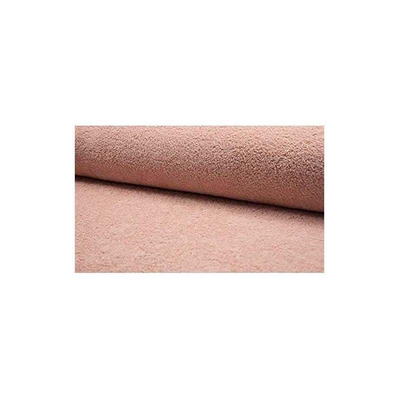Double Sided Cotton Terry Towelling Fabric Material-Salmon, 1Mtr 150cmx100cm