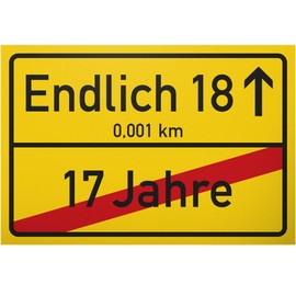 DankeDir! 18 Years Place Sign Small Gift 18th Birthday - Best Friends Gift Idea Birthday Gift Age Party Decoration 18th 18th Birthday Party