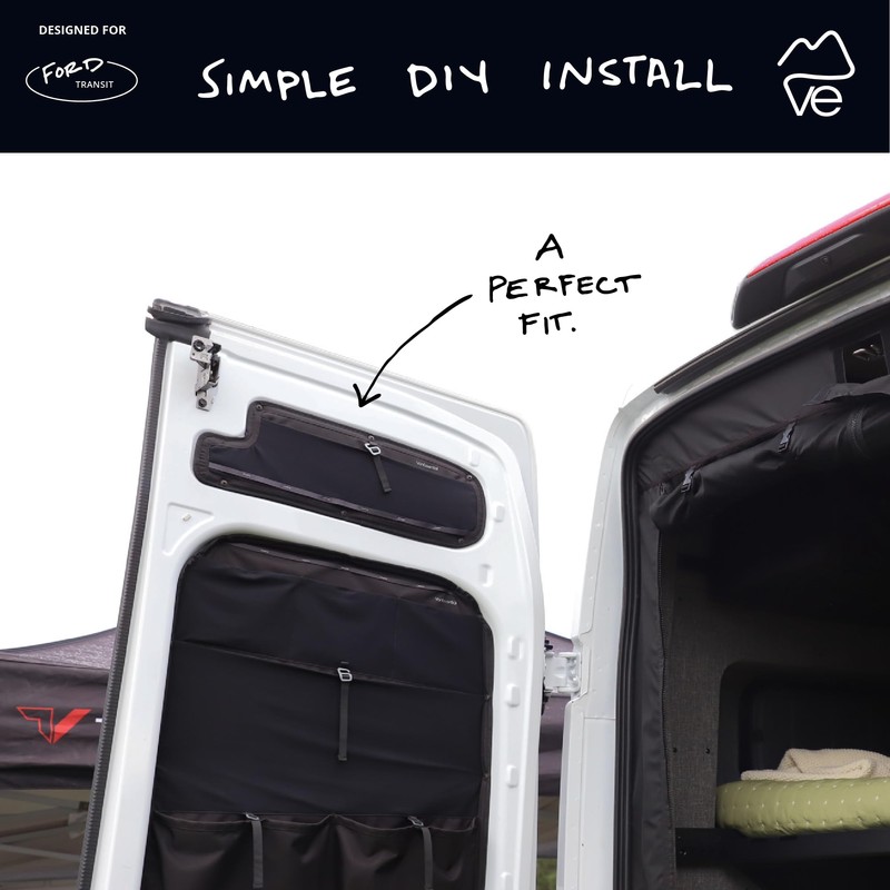 VanEssential Rear Door UPPER Storage Panels (Pair) Designed for Ford