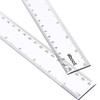 EBOOT 2 Pack Plastic Ruler Straight Ruler Plastic Measuring Tool