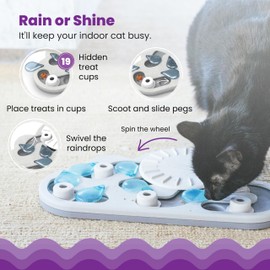 Catstages Catstages by Nina Ottosson Rainy Day Puzzle & Play - Interactive Cat Treat Puzzle