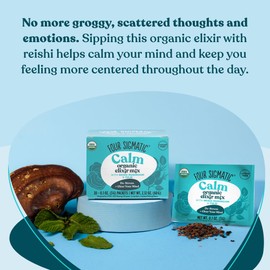 Four Sigmatic Four Sigmatic Reishi Mushroom Elixir Mix| Coffee Alternative with Organic Reishi Mushroom Powder, Tulsi, Rose Hips & Mint | Support Stress & Sleep | Decaf, Vegan, Gluten-Free & Keto | 20 Packets