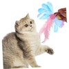BUGUUYO 4pcs Interactive Cat Teaser Refills Swaying Plume Heads for