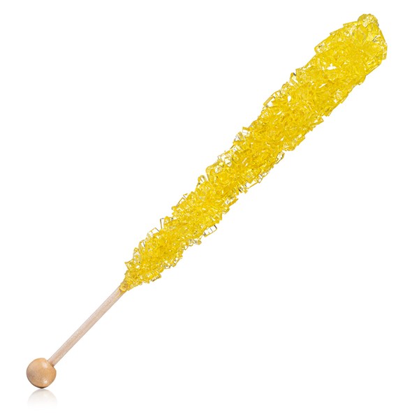 Candy Envy Magical Rainbow Rock Candy Crystal Sticks - 36 Indiv. Wrapped - Assorted Colors