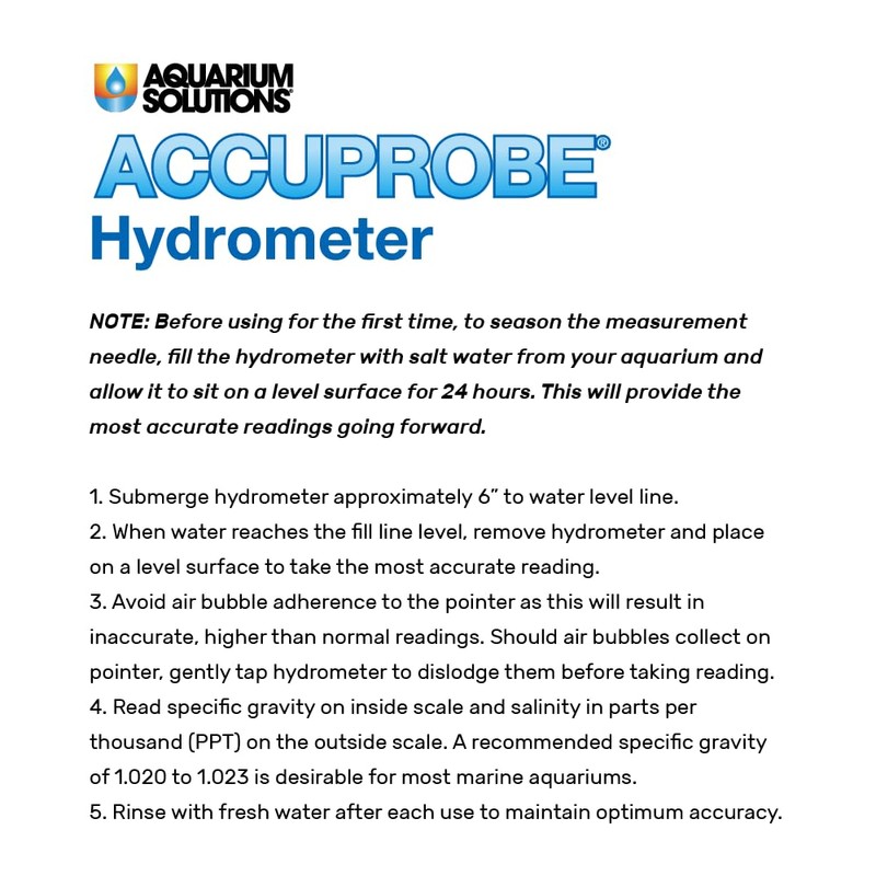 Hikari AccuProbe Aquarium Hydrometer, Full