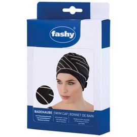 Fashy Women Exclusive Fabric Swim Cap - Black/Brown, One Size