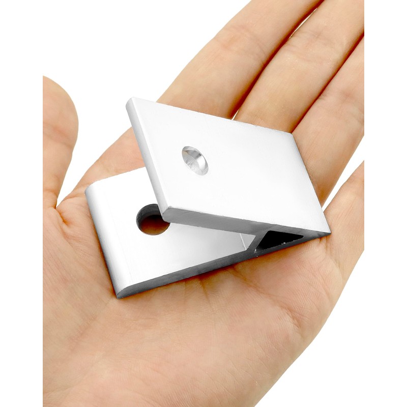 QWORK® 10 x Aluminium Angle Connectors 45 Degree Internal Angle