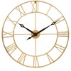 CLXEAST 30 Inch Wall Clock Gold,Large Metal Wall Clock Modern,