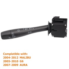 Reeoutdoor Turn Signal Headlight Dimmer Switch Compatible with 2005-2012 Malibu G6 Aura, ReplacesOE # D6253E