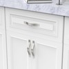 FURNIWARE Pack of 10 Brushed Nickel Kitchen Handles, D-Shape Drawer