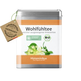 Histaminikus Wohlfühltee Bio - Teemischung 60 g - loser Wohlfühltee Bio - Kräuterteemischung frei von Kristallzucker - Histaminfreier Kräutertee mit Bio-Zutaten - Made in Germany