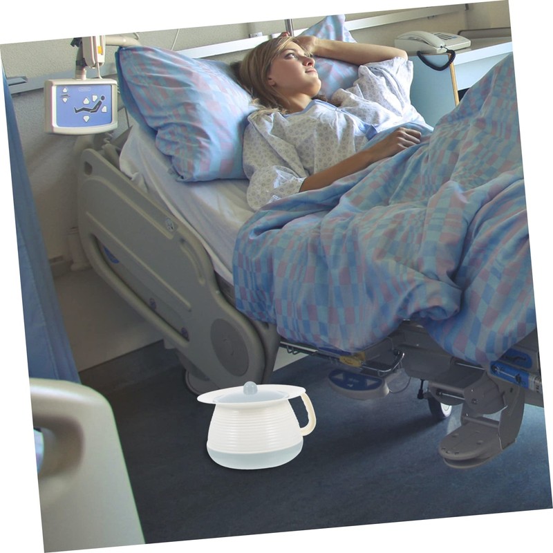 BIUDECO 1Set Elderly Covered Spittoon Portable Chamber Pot with Lid