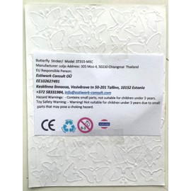 Butterfly Butterfly Lepid Optera Animals Sticker Set 48-Piece 1 Sheet 135 mm x 100 mm Sticker Craft Party Metallic Look