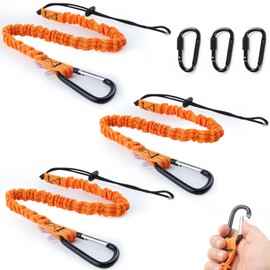 GZqiancang Pack of 3 Tool Lanyard, Retractable Tool Rope with 3 Carabiners for Screwdrivers, Measuring Tools, Pliers, Wrenches