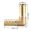 sourcing map 12 mm Barbed Brass Hose 90° Angle Pipe