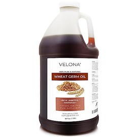 Wheat Germ Oil USP Grade by Velona - 64 oz | 100% Pure and Natural Carrier Oil | Unrefined, Winterized | Cooking, Face, Hair, Body & Skin Care | Use Today - Enjoy Result