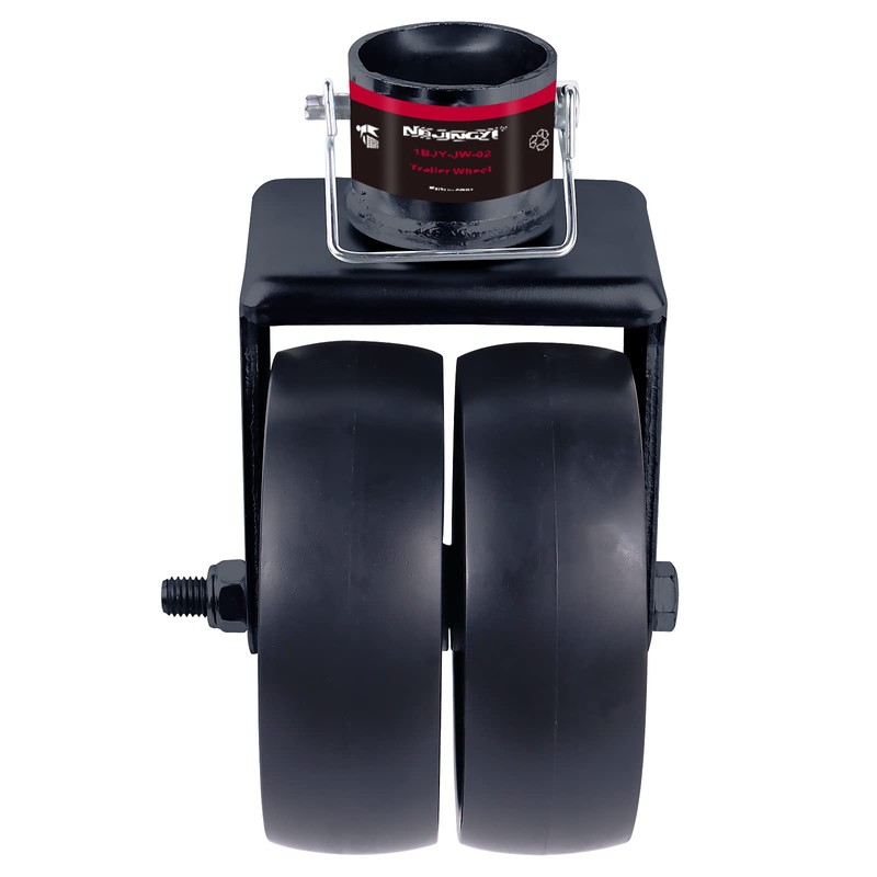 NBJINGYI 6" 2000lbs Dual Trailer Swirl Jack Caster Wheel with