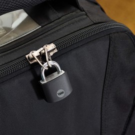 Yale - YE3B/38/119/1/BK Standard Security 38mm Aluminium Padlock - Black - Open Hardened Steel Shackle - 3 Keys