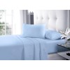 Goldstar Sky Blue Double Flat Sheet Soft Microfibre Easy Care
