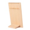 9 Slots Simple Wooden Desk Decor Ornament Necklace Jewelry Display