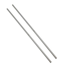 DIYDIYShop 2Pcs Titanium Round Rod Dia 4mm 0.157"" Length 420mm 16.535""，Solid TC4 Titanium Rod, Silver gray