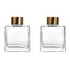 2PCS 50ml/1.7oz Empty Clear Glass Diffuser Bottle Diffuser Jars with