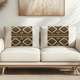 Fuojuvelie Western Design Headrest Cover for Recliner Chair Fabric Sofa Headrest Slipcovers Covers Pet Scratch Non Slip Couch Headrest Covers for Home Set of 2