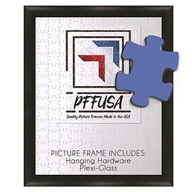 (3) -24x36-1.25" Flat Espresso Profile - Puzzle Frame - Hanging Hardware and Plexiglass Included