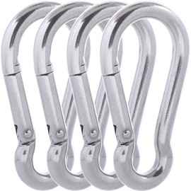 SEPWIK Carabiner Clips, 316 Stainless Steel Carabiner Clip, Heavy Duty Carabiner Hooks, Keychain Carabiners, Multi-Purpose Spring Snap Hook for Dog Leash, Outdoor Camping, Swing, Hammock
