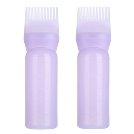 Serlium Hair Oil Applicator Bottle, 160ml Root Comb Applicator Bottle, Lightweight Oil Bottle for Hair to Treat Scalp, Essential and Hair Dye (2 Purple)