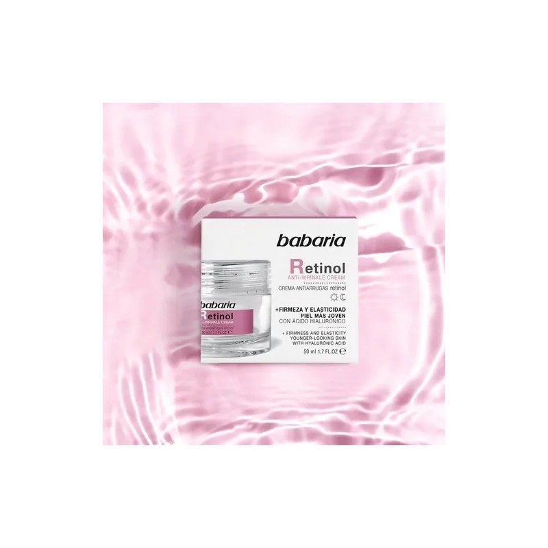 Babaria Crema Facial Antiarrugas con Retinol, Todo Tipo de Piel,