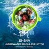 HXBER 1000KV Underwater Brushless Motor Clockwise with with 4-Blade Propellers