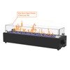 BAIDE HOME Replacement Short Glass Panels for Tabletop Gas Fire