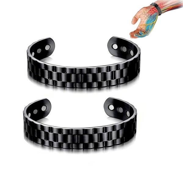 2 Pcs Magnetic Copper Prostate Band, Copper Bracelet for Men