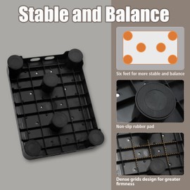 CHIKILLA Step Stool for Adults Kids and Seniors, Non-Slip Step Platform Indoor and Outdoor for Pregnant Woman, Portable Stair Assist for Kitchen, Office, Bedroom Car, Bedside and Shower, Black-Black