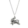 Sterling Silver Lamb Charm Necklace, 18"