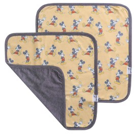 3-Layer Knit Security Blanket Set Sized 16" x 16" 2-Pack "Mickey Mouse" by Copper Pearl