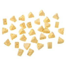 Santiccipa 75Pcs Fake Cheese, Mini Cheese Toy, Resin Food for Dollhouse Miniatures, DIY Earrings, Hat Decorations, Tiny Things to Hide