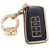 WSAuto Key Fob Cover Compatible with llssbt, A-Black