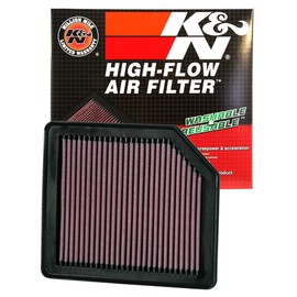 K&N Filtro de Aire de Alto Flujo Lavable 33-2342, Rojo, Compatible con Honda Civic/Crossroad 2006-2011