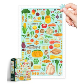 PieceRelax - Rompecabezas de plástico para adultos, 1000 piezas, Grace Helmer, la lata de asar, juegos de mesa y regalos más satisfactorios, no requiere alfombrilla de rompecabezas [H3398]