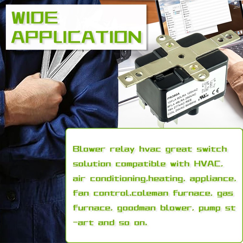 HUAREW 24V Fan Relay 90-380 AC Fan Relay AC Switch